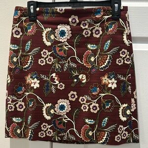 Loft Outlet Petite 2  red floral skirt